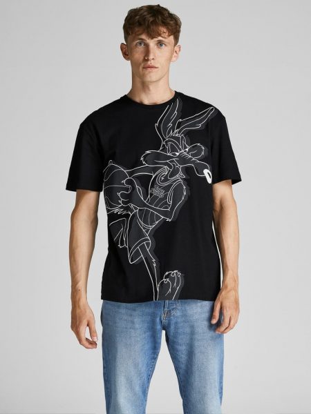 تى شيرت سبيس جام بياقة دائرية وأكمام قصيرة