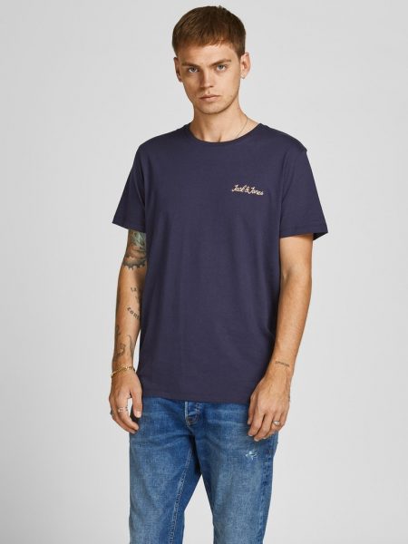 تى شيرت وينجز ياقة دائرية وأكمام قصيرة