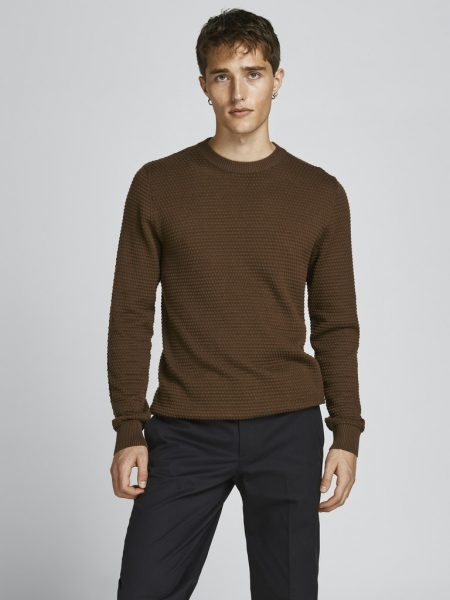 سويتر بلو اتلاس محاك بقبة دائرية بدون طوق