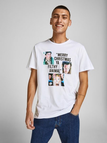 تى شيرت هوم الون بياقة دائرية وأكمام قصيرة