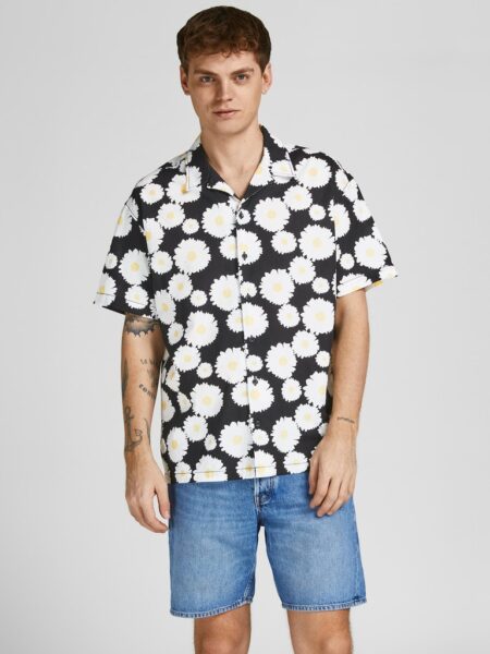 قميص فلور بو صيفي كم قصير